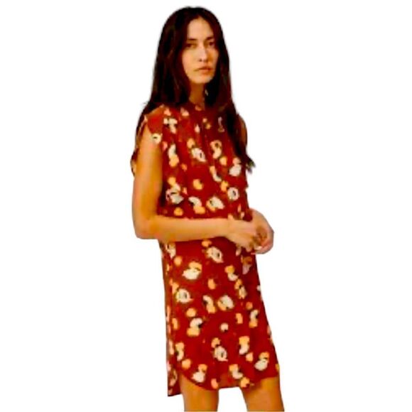 Silk Floral Dress Equipment Size  XS - Picture 1 of 9